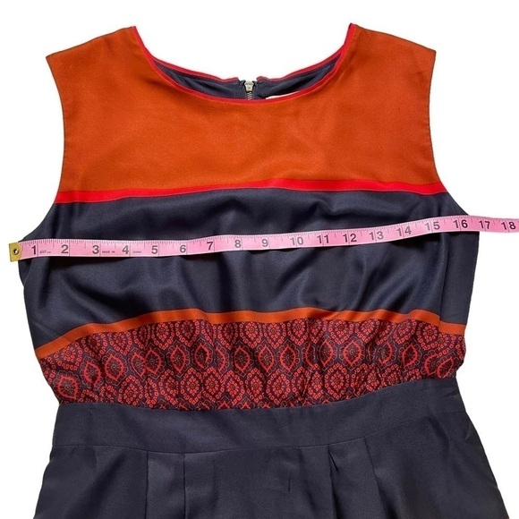 Loft Stripes & Mixed Print Sleeveless Dress - Picture 8 of 11